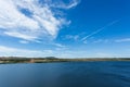 Lake in sand dune desert, Mui Ne Royalty Free Stock Photo