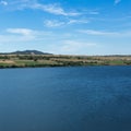 Lake in sand dune desert, Mui Ne Royalty Free Stock Photo