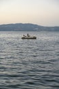 Lake Sapanca is a fresh water lake in Turkey, people take a walk and ride Pedal boats Royalty Free Stock Photo