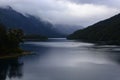 Lake Sarangan, Indonesia in fog Royalty Free Stock Photo