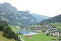 lake scene in Mount Titlis scene in Switzerland