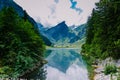 Lake Seealpsee near Appenzell in swiss Alps, Ebenalp, Switzerland Royalty Free Stock Photo