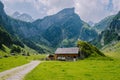 Lake Seealpsee near Appenzell in swiss Alps, Ebenalp, Switzerland Royalty Free Stock Photo