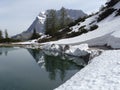 Lake Seebensee in Tyrol, Austria, in springtime