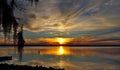 Sunset over Lake Seminole in Georgia