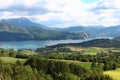 Lake Serre-Poncon valley between the Hautes-Alpes mountains, France