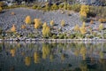 Lake shore in autumn Royalty Free Stock Photo