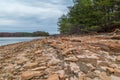 Lake shoreline in drought conditions Royalty Free Stock Photo