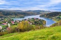 Lake Solinskie in the Bieszczady Mountains. Beautiful autumn landscape. Poland