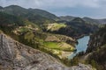 Lake Spajici Panorama from Zaovine Viewpoint Royalty Free Stock Photo