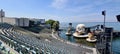 Lake stage in Bregenz on a sunny summer afternoon, Austria