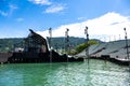 Floating lake stage Bregenz. Superstructure built on Lake Constance - Bodensee - Bregenz Festival \