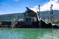 Floating lake stage Bregenz. Superstructure built on Lake Constance - Bodensee - Bregenz Festival \