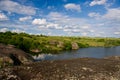 Lake in steppe Royalty Free Stock Photo