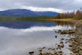 Lake Storsvenningvatnet, also called Store Svenningvatnet, in Grane municipality in Nordland Royalty Free Stock Photo