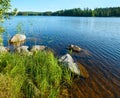 Lake summer view (Finland). Royalty Free Stock Photo