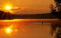 Lake Sunrise with Swan