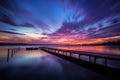 Lake sunset Royalty Free Stock Photo