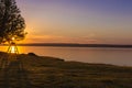 Beautiful Great Lake Sunset Landscape Royalty Free Stock Photo