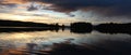 Lake Sunset and Rain Cloud Royalty Free Stock Photo