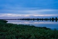 The lake after sunset