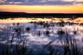 Lake at sunset