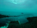 Lake Superior on a gloomy day at dusk