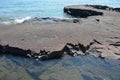 Lake superior shoreline grand maraid great lakes rock formation grand marais Royalty Free Stock Photo