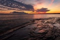 Lake Superior Sunrise at the Porcupine Mountains Royalty Free Stock Photo