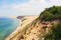 Lake Superior turquoise water and dunes Royalty Free Stock Photo