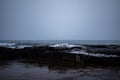 Lake Superior in winter. View from Union Bay Campground Porcupine Mountains Wilderness State Park Michigan. Royalty Free Stock Photo