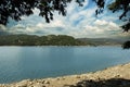 Lake of Suviana in the central italian Appennine mountains Royalty Free Stock Photo