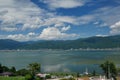 Lake Suwa in Suwa sity,japan Royalty Free Stock Photo