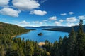 Lake Tahoe in famous California mountains - national park sierra nevada Royalty Free Stock Photo