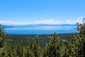 Landscape view of the Lake Tahoe from one of the viewpoint in California - Nevada state border Royalty Free Stock Photo