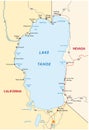 Lake Tahoe map