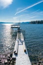 The Lake Tahoe, panorama of a pontoon