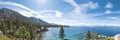 Lake Tahoe panorama view fro east shore Royalty Free Stock Photo
