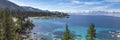 Lake Tahoe panorama view fro east shore Royalty Free Stock Photo