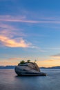 Lake Tahoe`s Bonsai Rock at Sunset Royalty Free Stock Photo