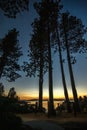 lake tahoe sunset landscape nevada side Royalty Free Stock Photo