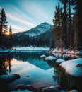 Lake Tahoe Winter Landscape Royalty Free Stock Photo