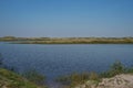 Lake Taneso, Borsmose, Vejers, Jutland, Denmark on sunny day with blue sky Royalty Free Stock Photo