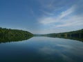 Lake Taneycomo in Southwest Missouri lake view Royalty Free Stock Photo