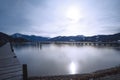 Lake Tegernsee, Germany, long time exposure Royalty Free Stock Photo