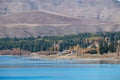 Lake Tekapo and Church of the Good Shepherd, New Zealand Royalty Free Stock Photo