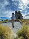 Lake Tekapo Church in New Zealand, a scenic destination attracting tourists with its stunning architecture Royalty Free Stock Photo