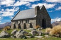 LAKE TEKAPO, MACKENZIE COUNTRY/NEW ZEALAND - FEBRUARY 23 : Church of the Good Shepherd in Tekapo Village on February 23, 2012 Royalty Free Stock Photo