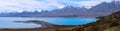 Lake Tekapo and Southern Alps panorama, New Zealand Royalty Free Stock Photo