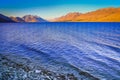 Lake Tekapo at peaceful evening, New Zealand South island idyllic landscape